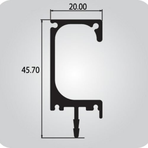 G Profile End Cap With 4 Hole Eco Series – 3mtr