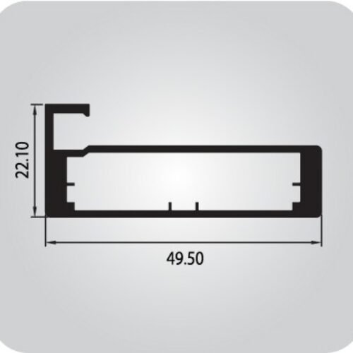 49mm Frame Profile 6mm Glass – 3mtr *glass Thickness – 6mm