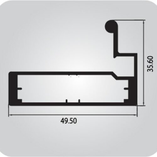 49mm I Frame Profile 6mm Glass – 3mtr *glass Thickness – 6mm